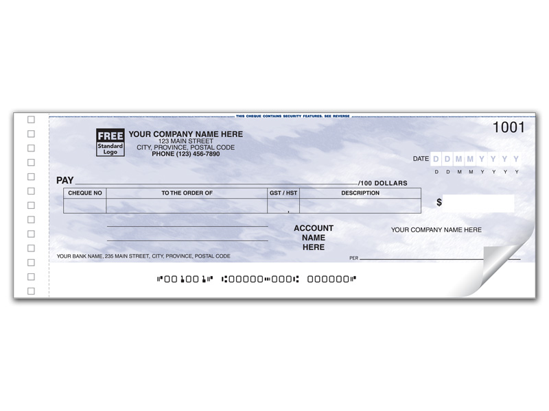 One-Write Disbursement Cheque