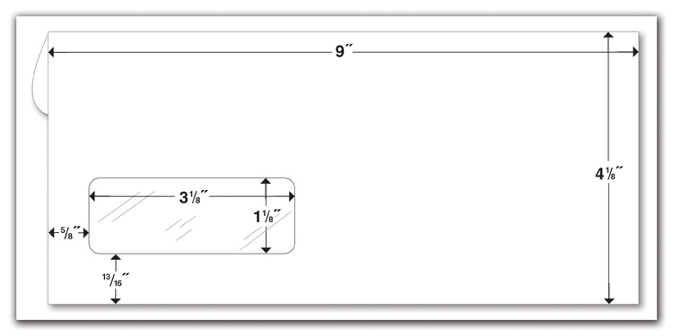 Computer Forms Single Window Envelope