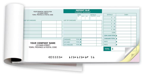 RBC Deposit Slip Book