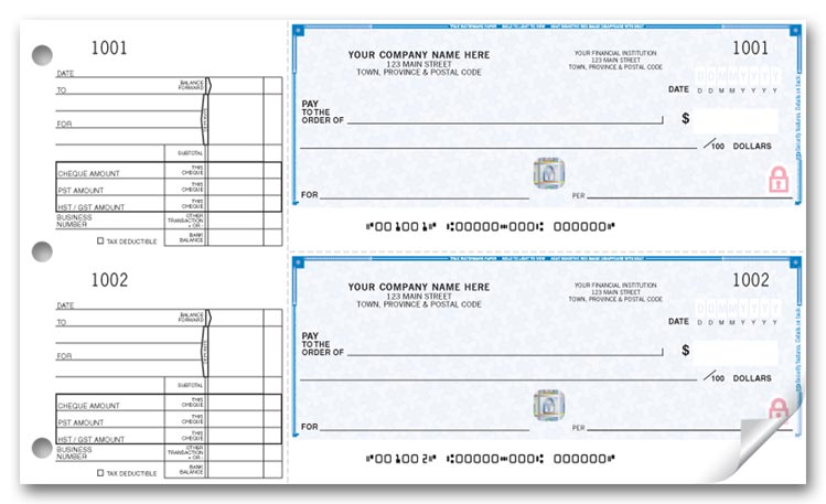 High Security 2-to-a-Page Cheque