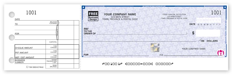 High Security 1-To-A- Page Cheques